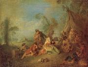Pater, Jean-Baptiste Soldiers'Etape Spain oil painting artist